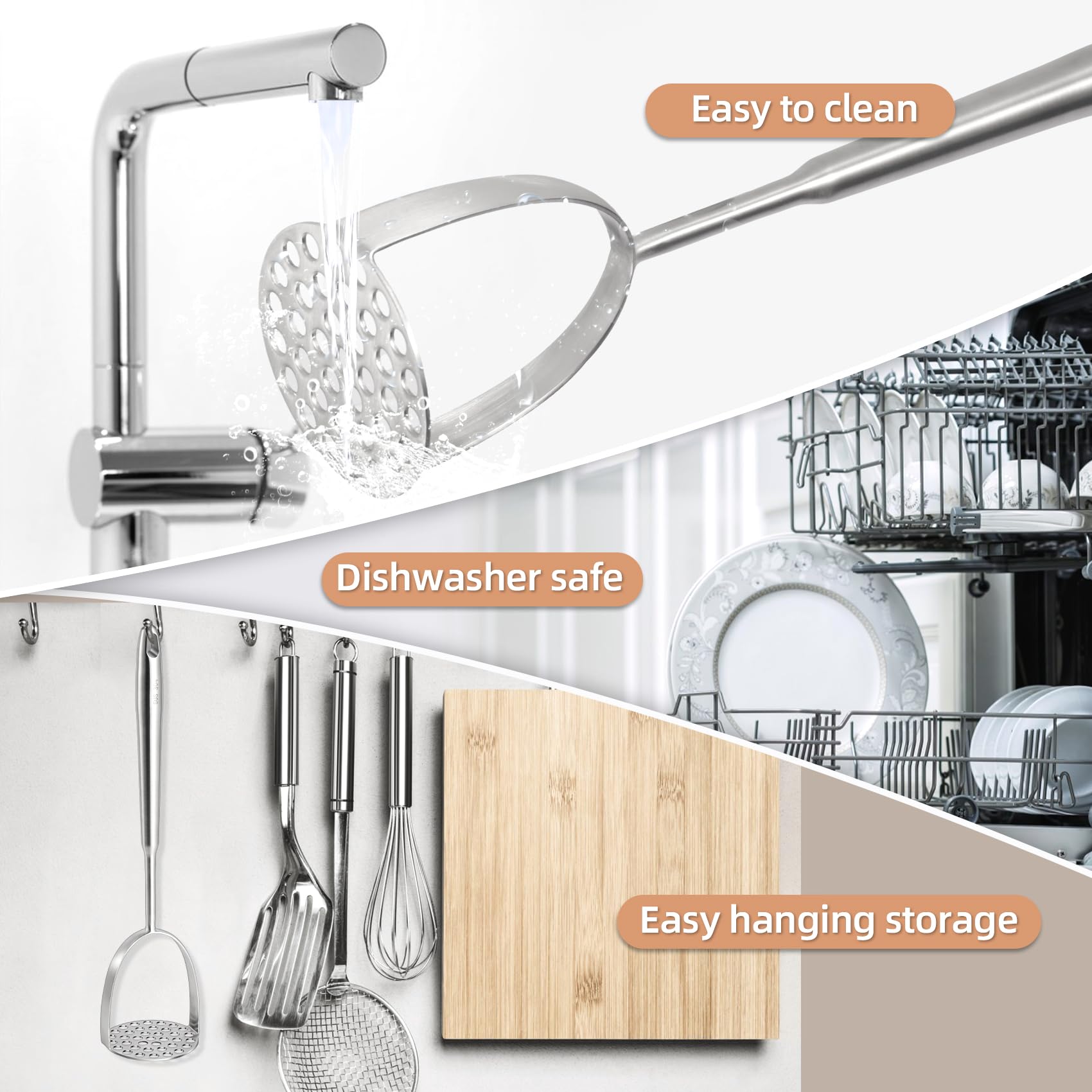 Tuyotue balanced-weight design aids steady mashing and consistent texture.