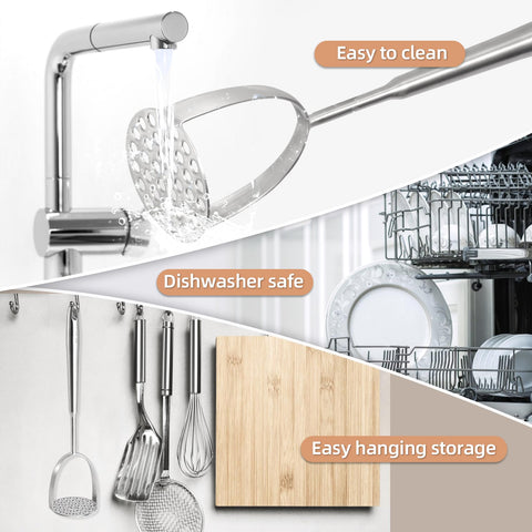 Tuyotue balanced-weight design aids steady mashing and consistent texture.