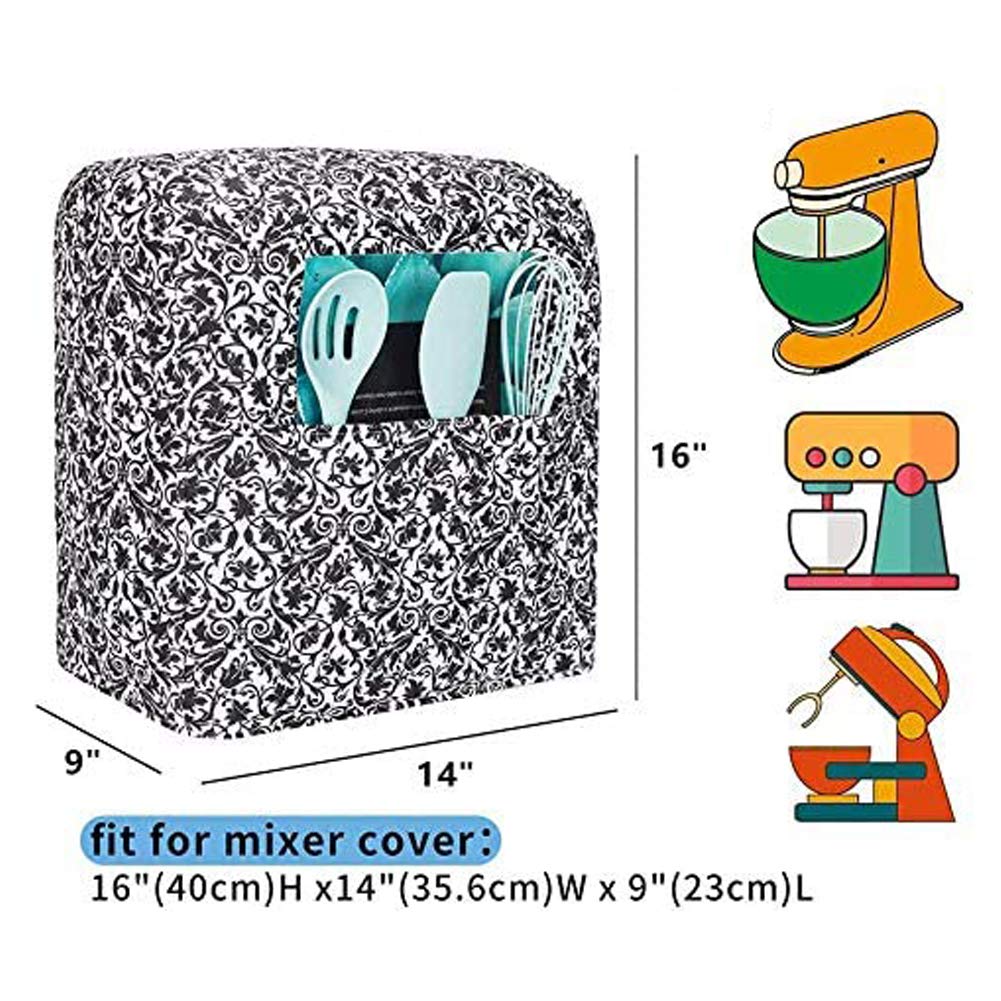 TUYUU Paisley mixer cover side pocket for recipes and attachments storage
