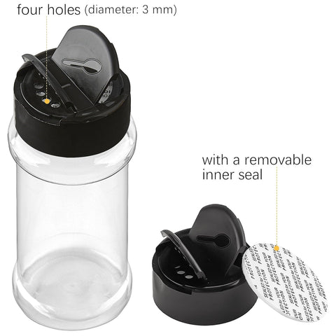 TUZAZO shaker lids flip-top for convenient pouring and shaking.