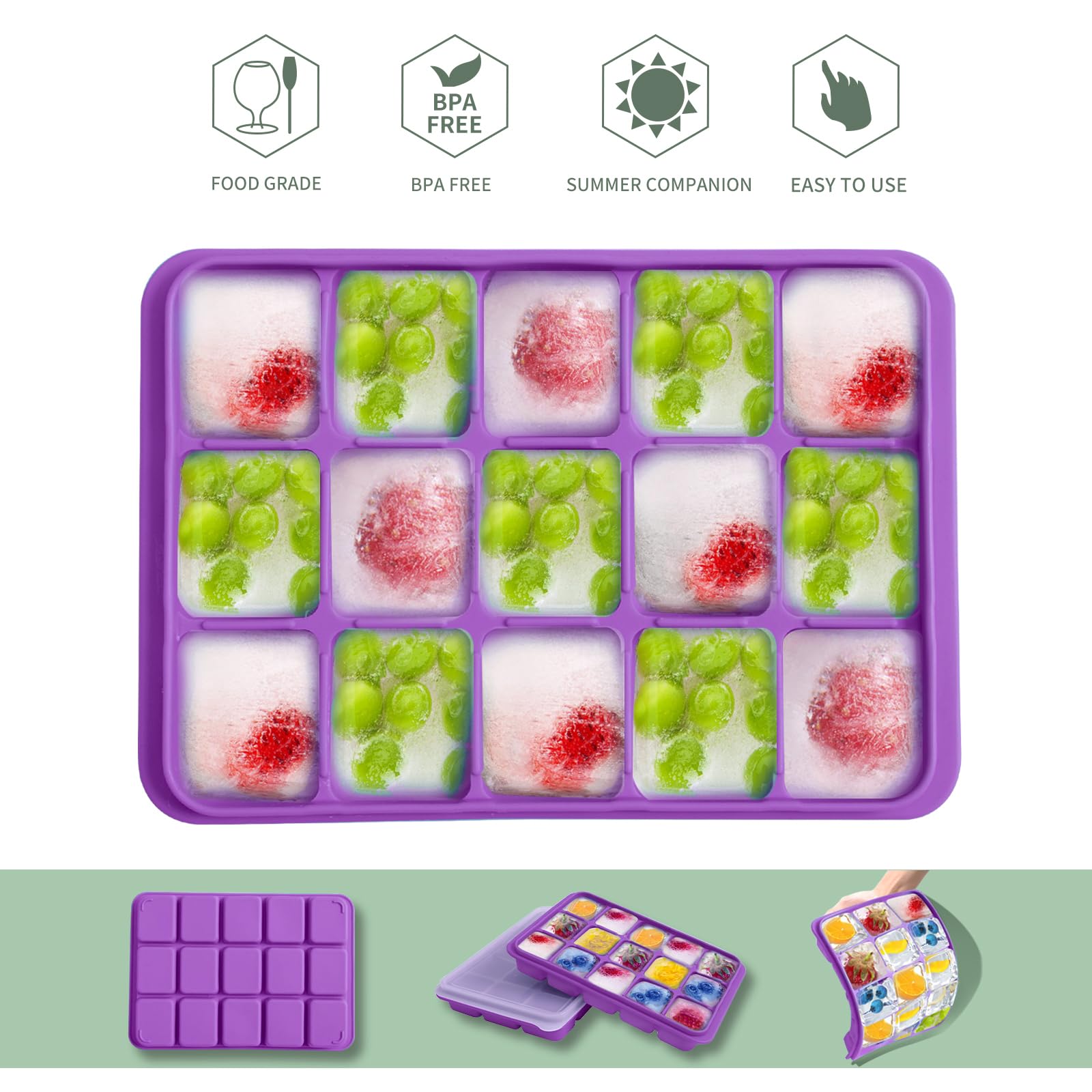 Tvmania two trays yield 30 cubes total for beverages and snacks.