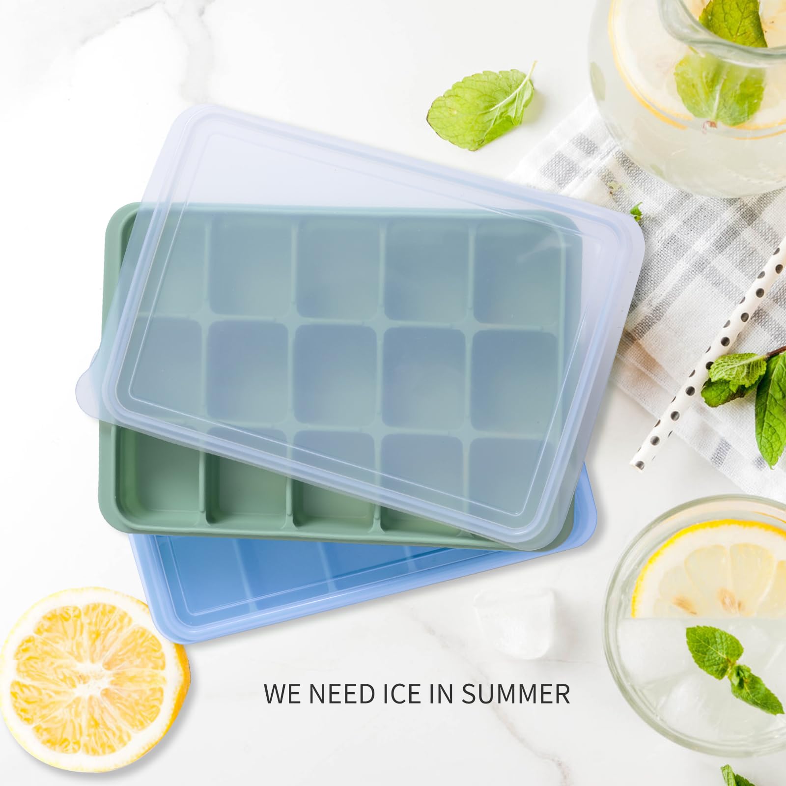 Tvmania flexible silicone trays release cubes easily for fast, clean ice.