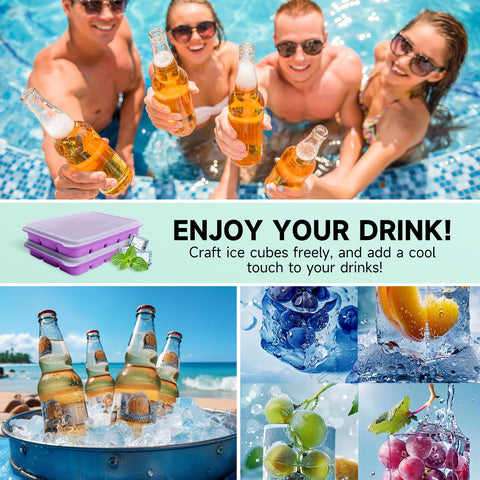 Tvmania heat-resistant ice trays suitable for freezer and microwave use.