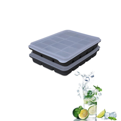 Tvmania ice cube trays with lids lock in freshness for cocktails and cold drinks.