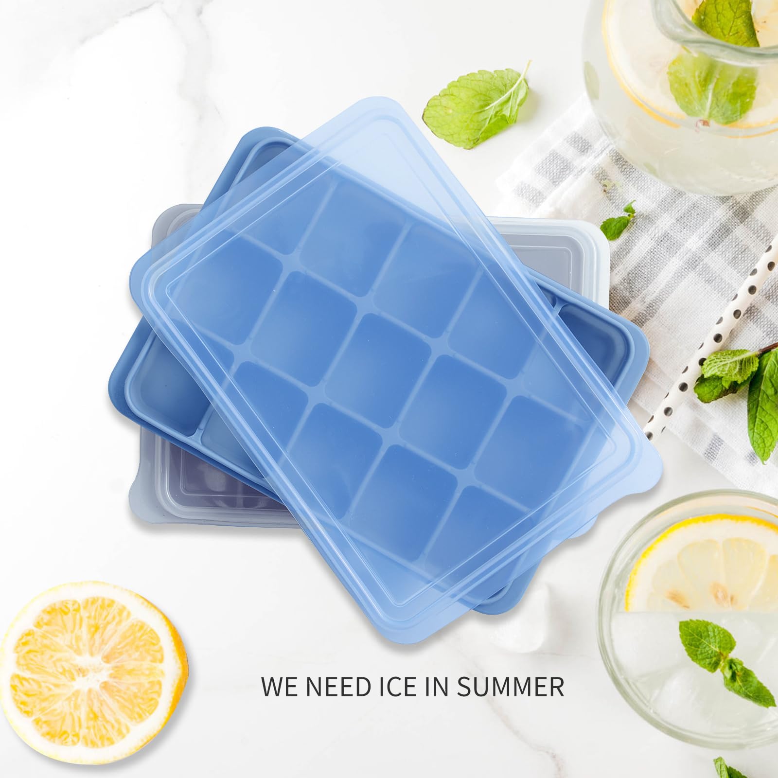 Tvmania 15 ice cubes per tray demonstrate ample portions for drinks