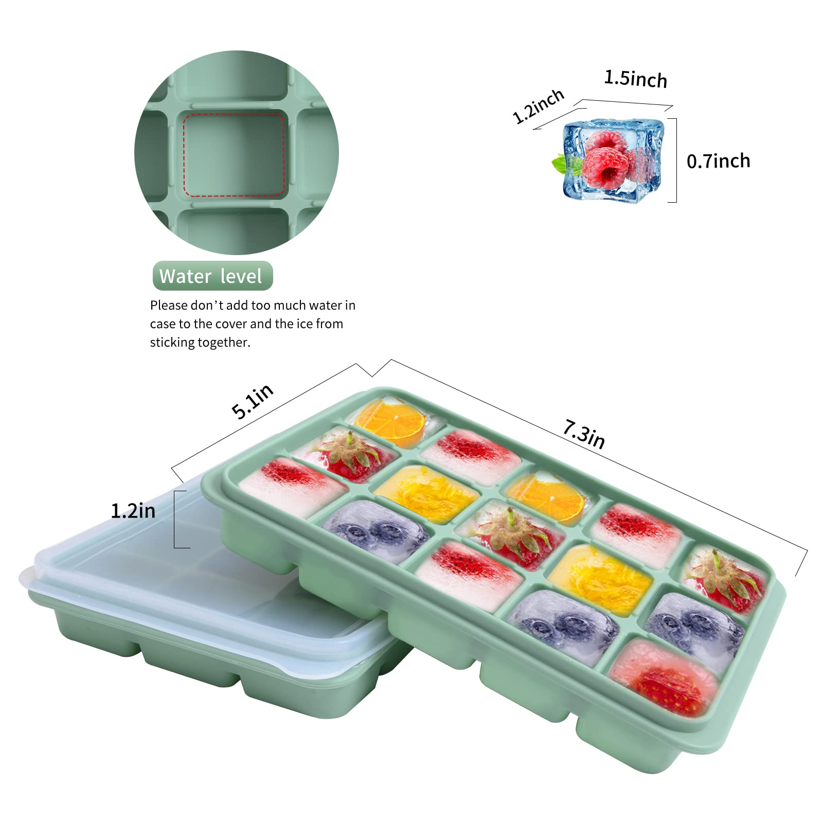 Tvmania removable-lid ice cube tray keeps freezer odors at bay.