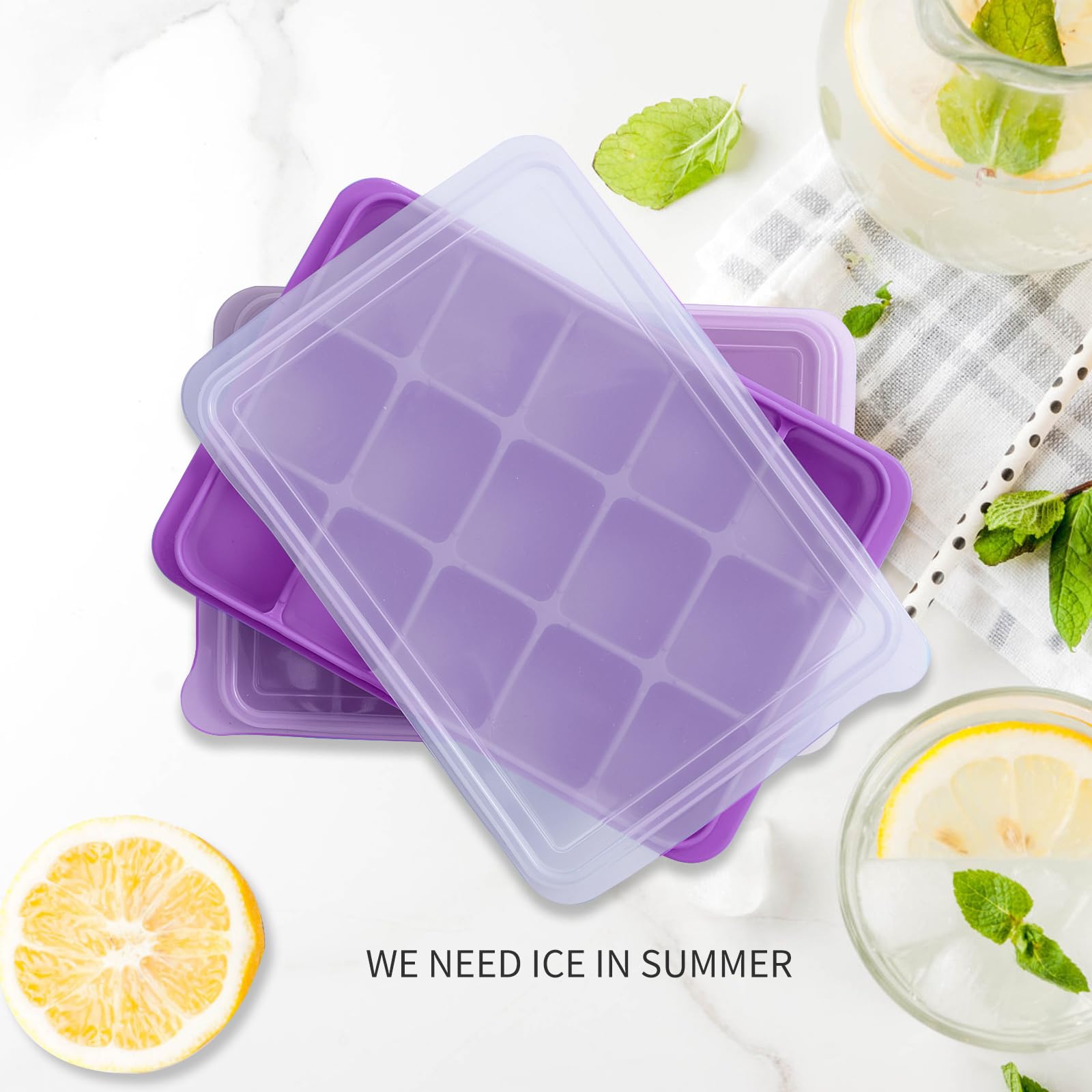 Tvmania ice tray with removable lid sealing in freshness.