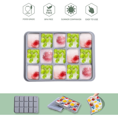 Tvmania Snow Gray flexible silicone molds for easy ice release