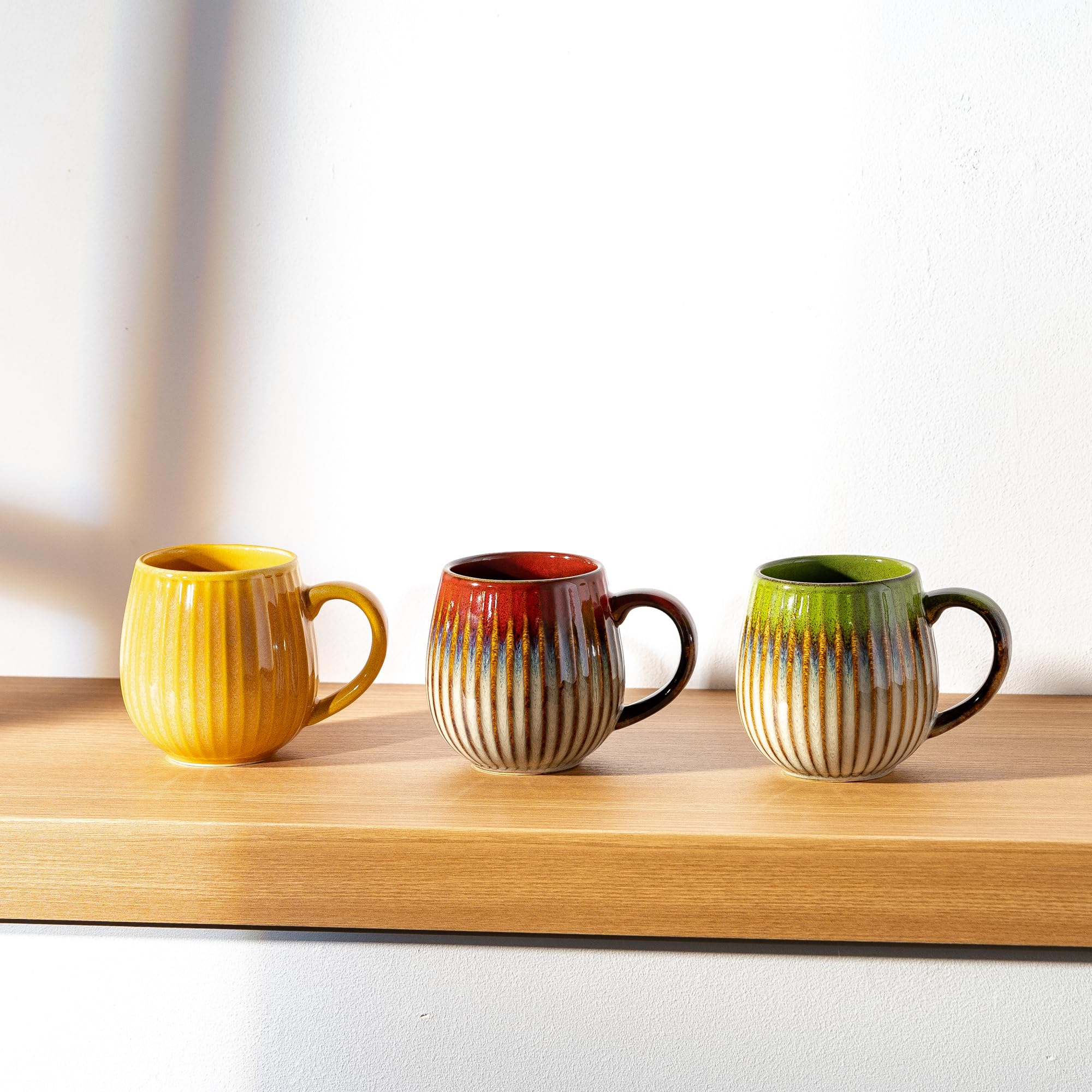 Tvvtuww brilliant-yellow glaze highlights every sip and decor style.