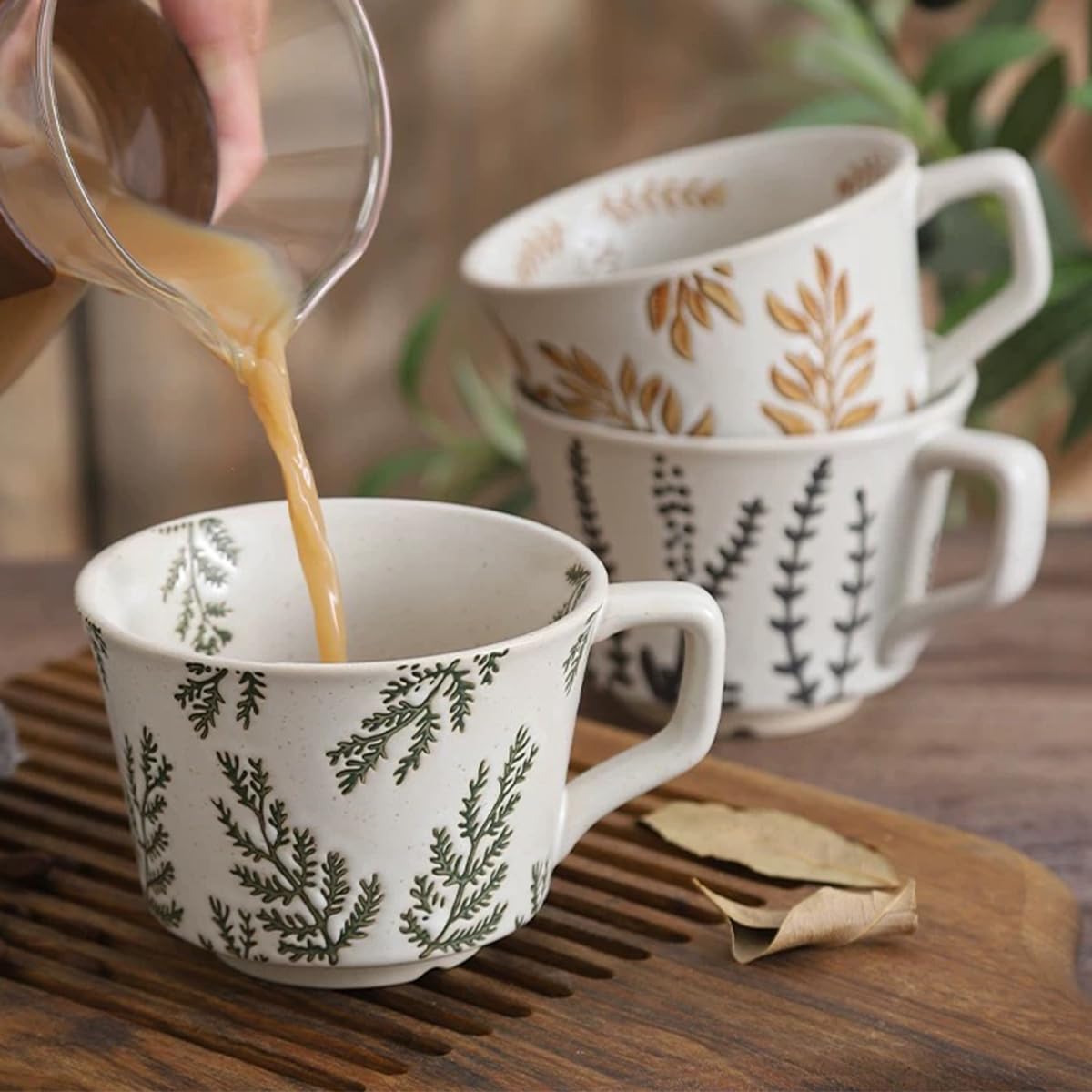 Tvvtuww Plant pattern mug interior print ideal for gifts