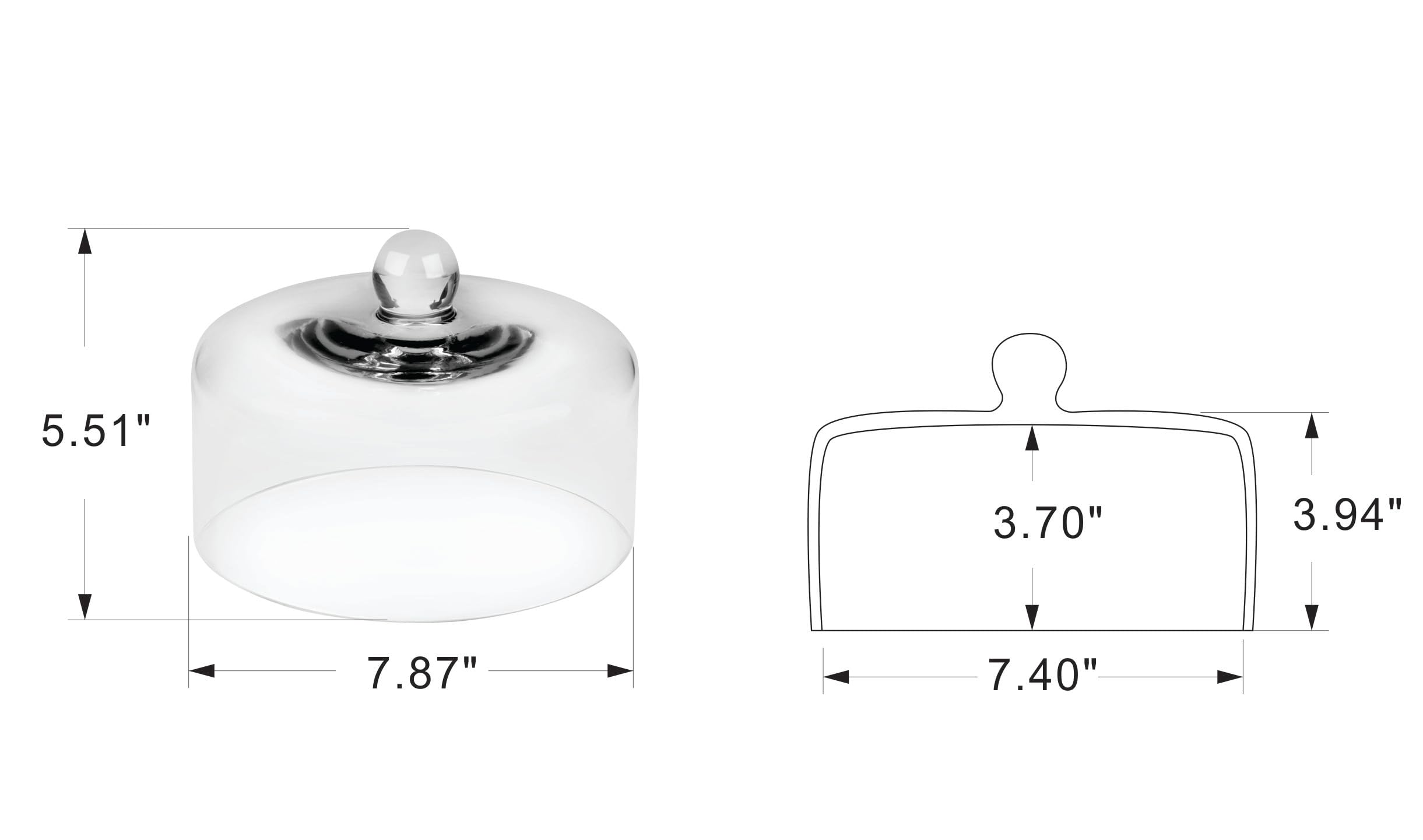 Twakutwaku cake cover lid in clear glass for easy viewing while keeping pastries fresh.