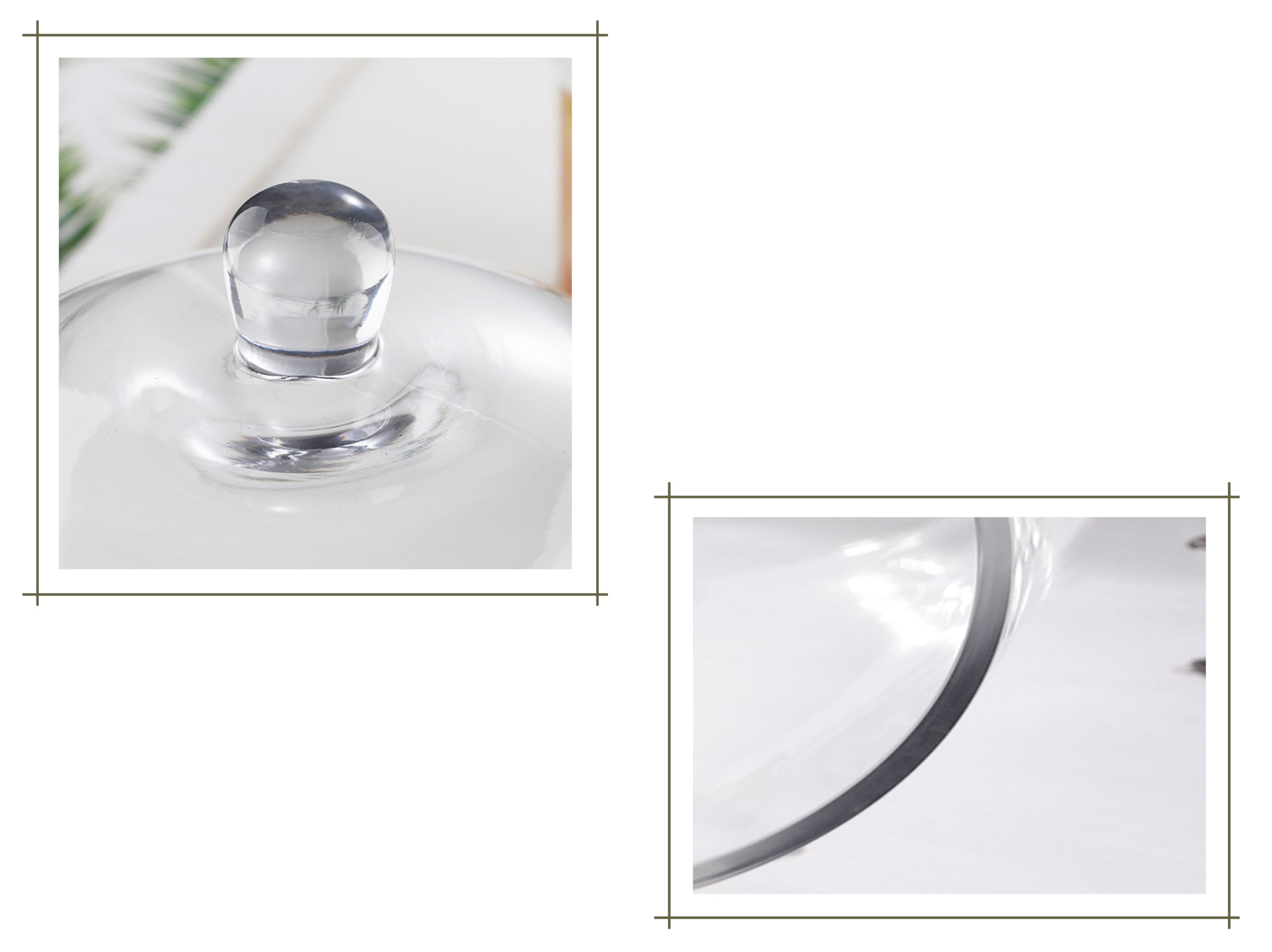 Twakutwaku glass dome cloche with handle ideal for showcasing desserts and protecting them.