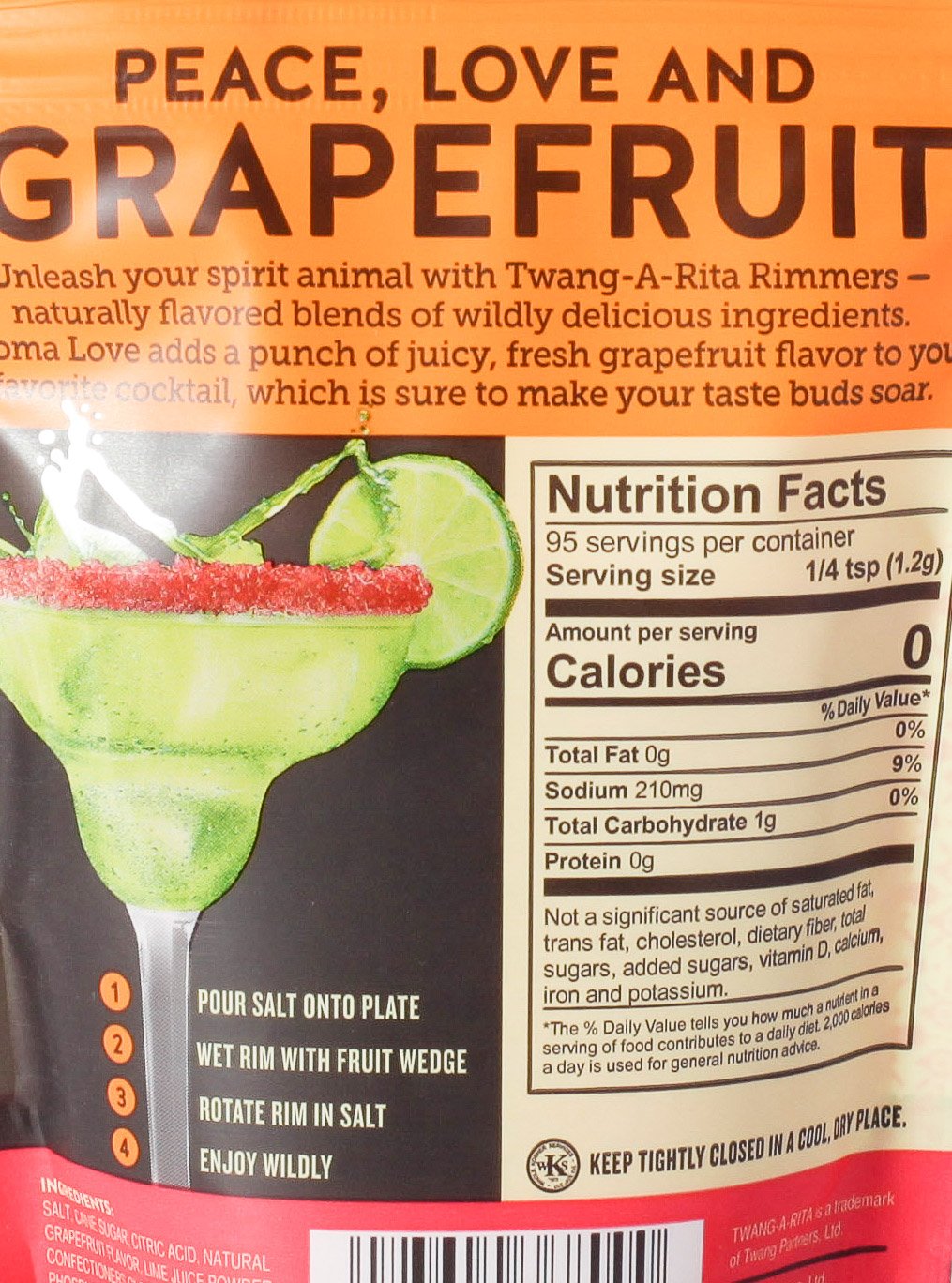 Twang-a-Rita Paloma Love Grapefruit served with rim flavor idea