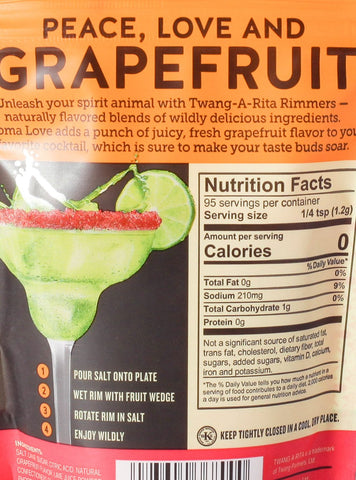 Twang-a-Rita Paloma Love Grapefruit served with rim flavor idea