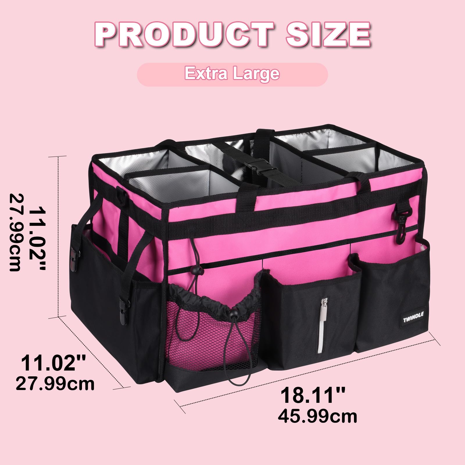 TWINDLE cleaning caddy with shoulder strap enables hands-free transport
