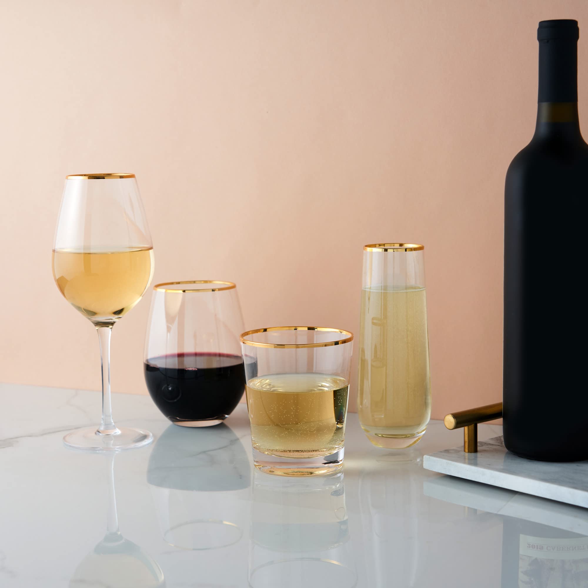Twine brunch setting with 14 oz stemware for versatile sipping.