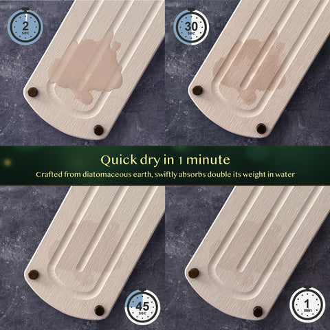 TWINKLE MOMENT stone drying tray with sponge holder keeps brushes organized