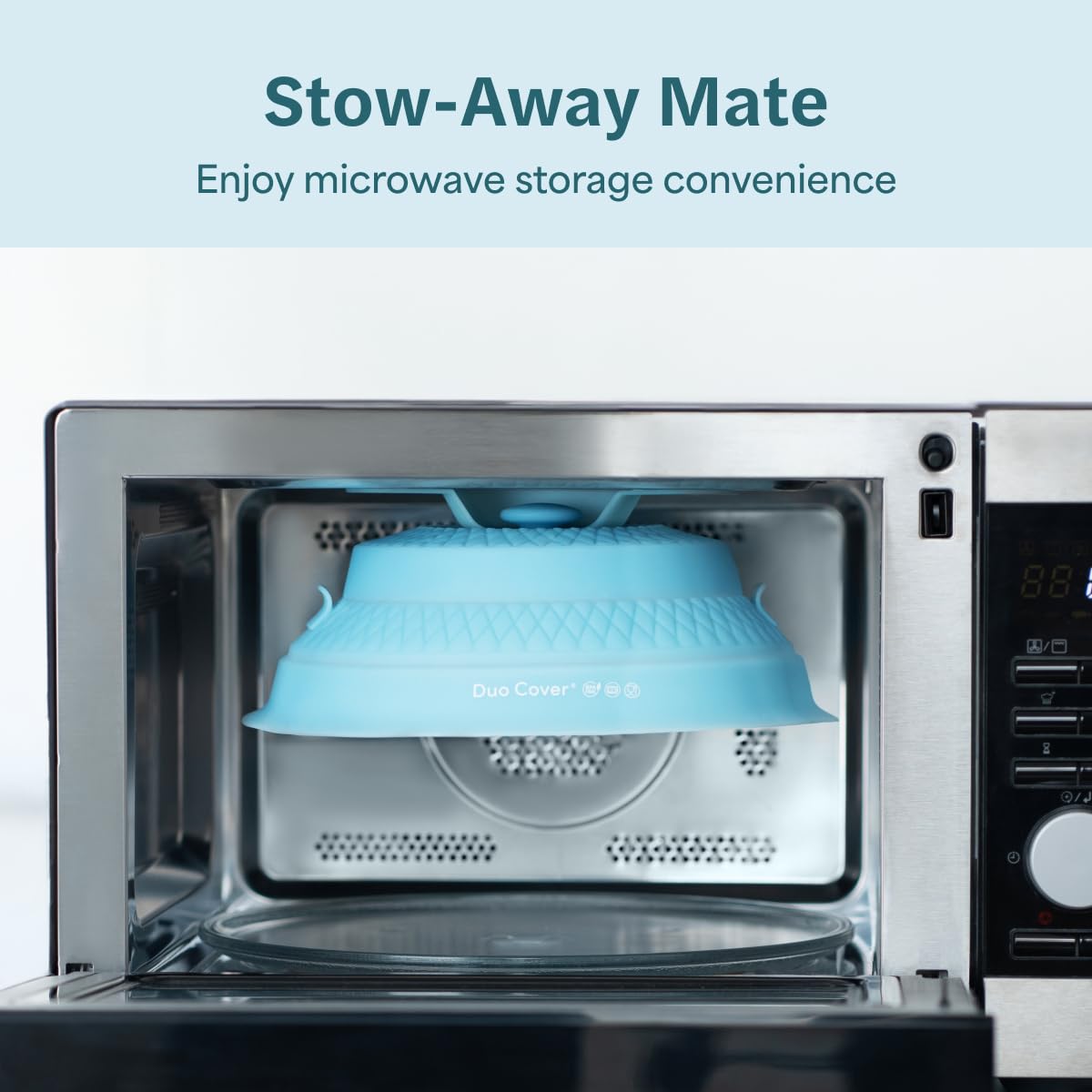 Two Pillars Duo Cover BPA-free silicone keeps meals safe and plastic-free.