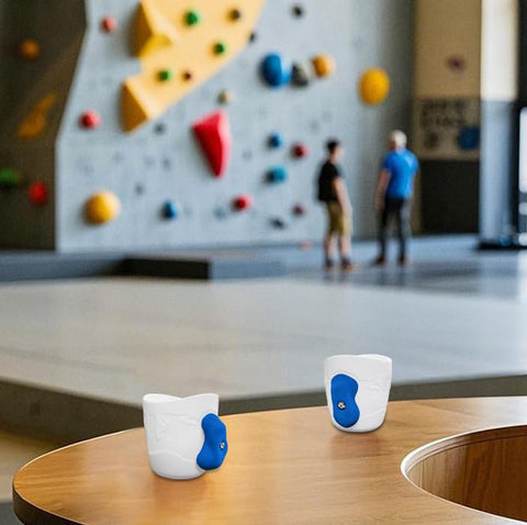 Two Stones mug colorway white and blue, stylish and practical.