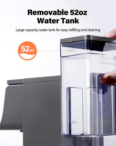 TWOMEOW 3-in-1 compatibility with pods, grounds, and tea for versatility.