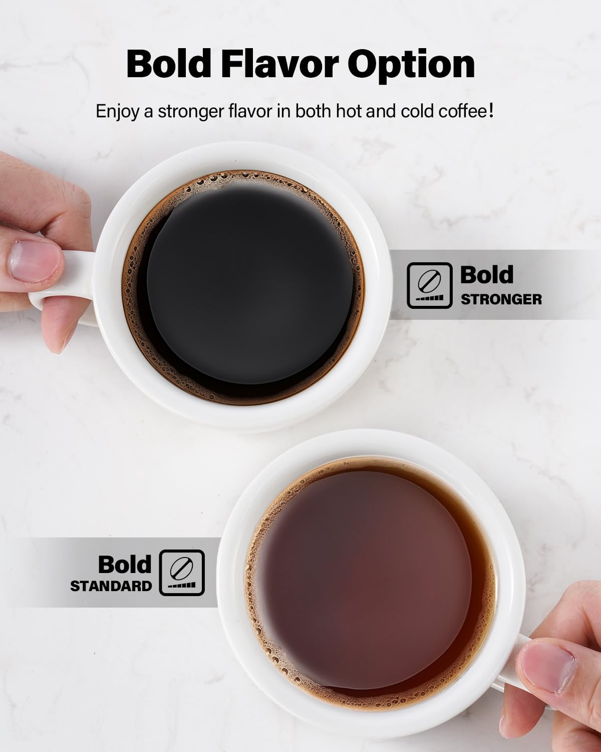 TWOMEOW 52oz removable reservoir enabling multiple cups without refills.