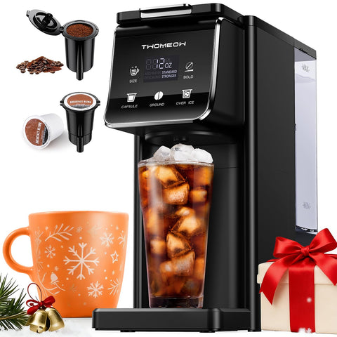TWOMEOW coffee maker with bold setting for hot and iced coffee