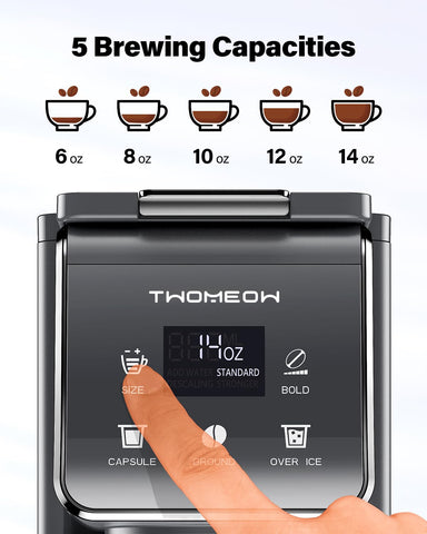 TWOMEOW removable drip tray fits tall cups and travel mugs.
