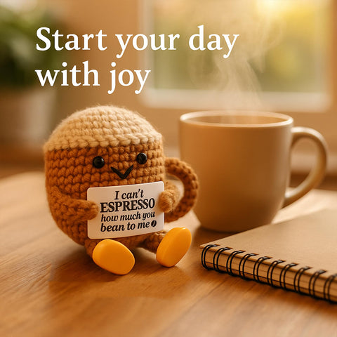 TWPER handmade crochet coffee cup suitable for display