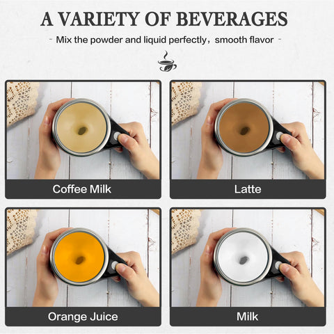 TXLOOK self-stirring mug stainless steel interior and durable exterior