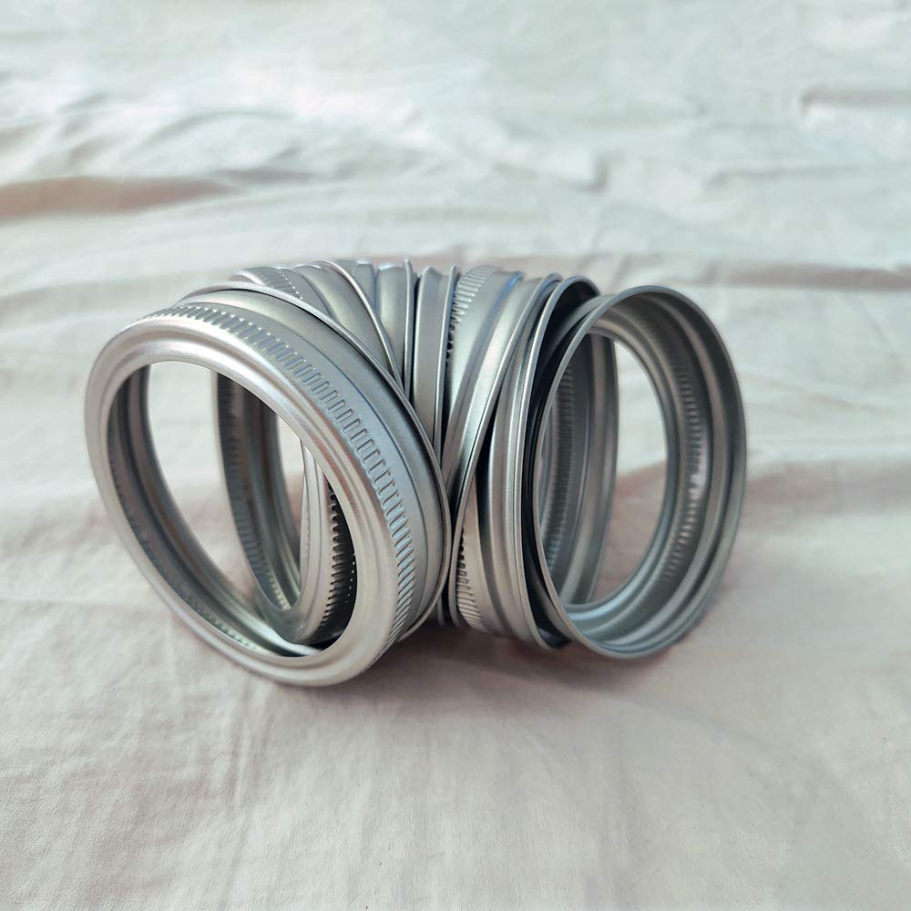 Mason jar ring with threaded edge by TYESMER for easy opening and handling.