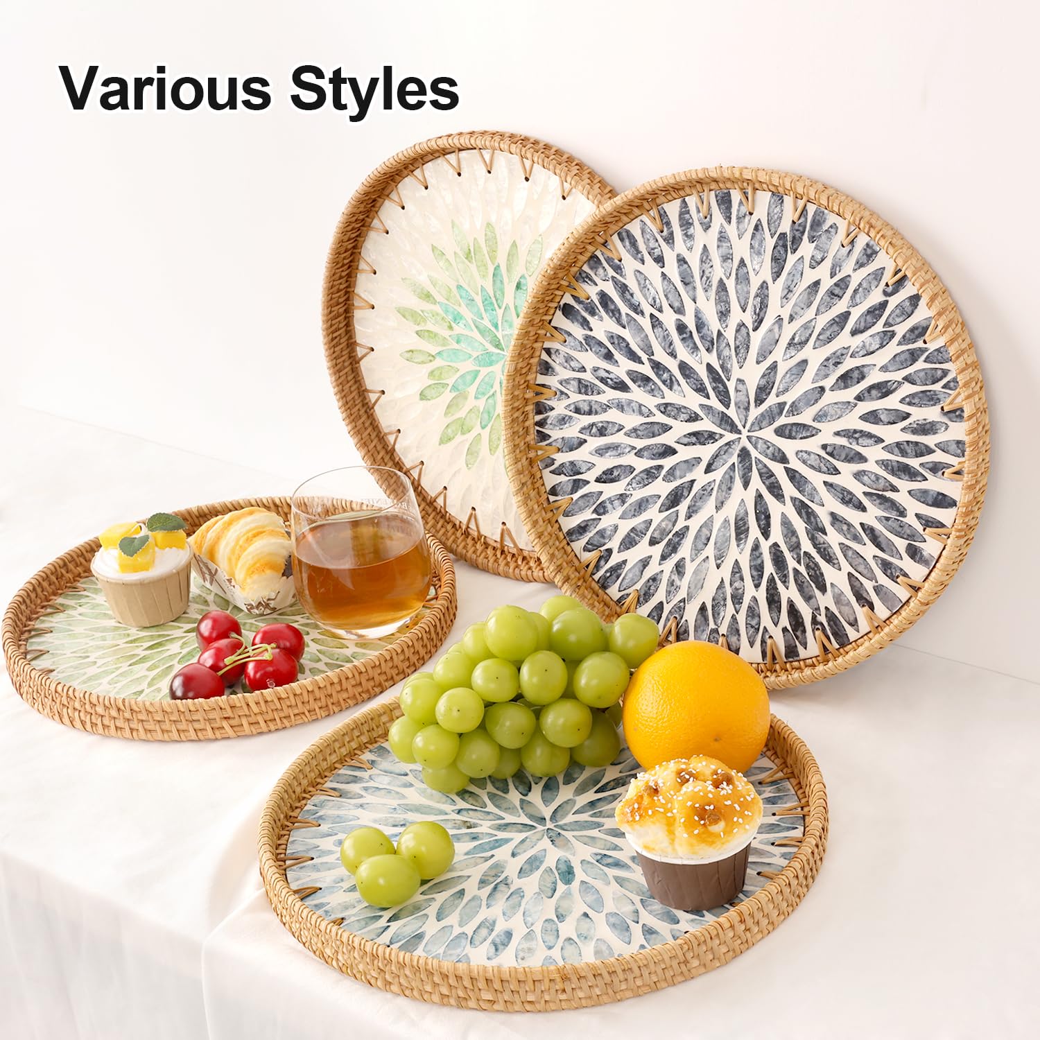 Tynulox handwoven rattan tray highlights natural texture