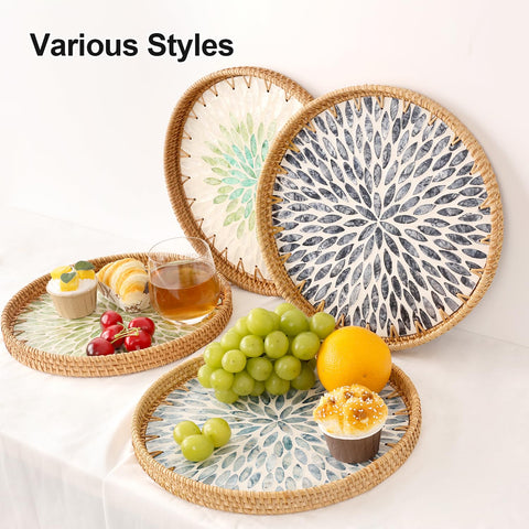 Tynulox handwoven rattan tray highlights natural texture