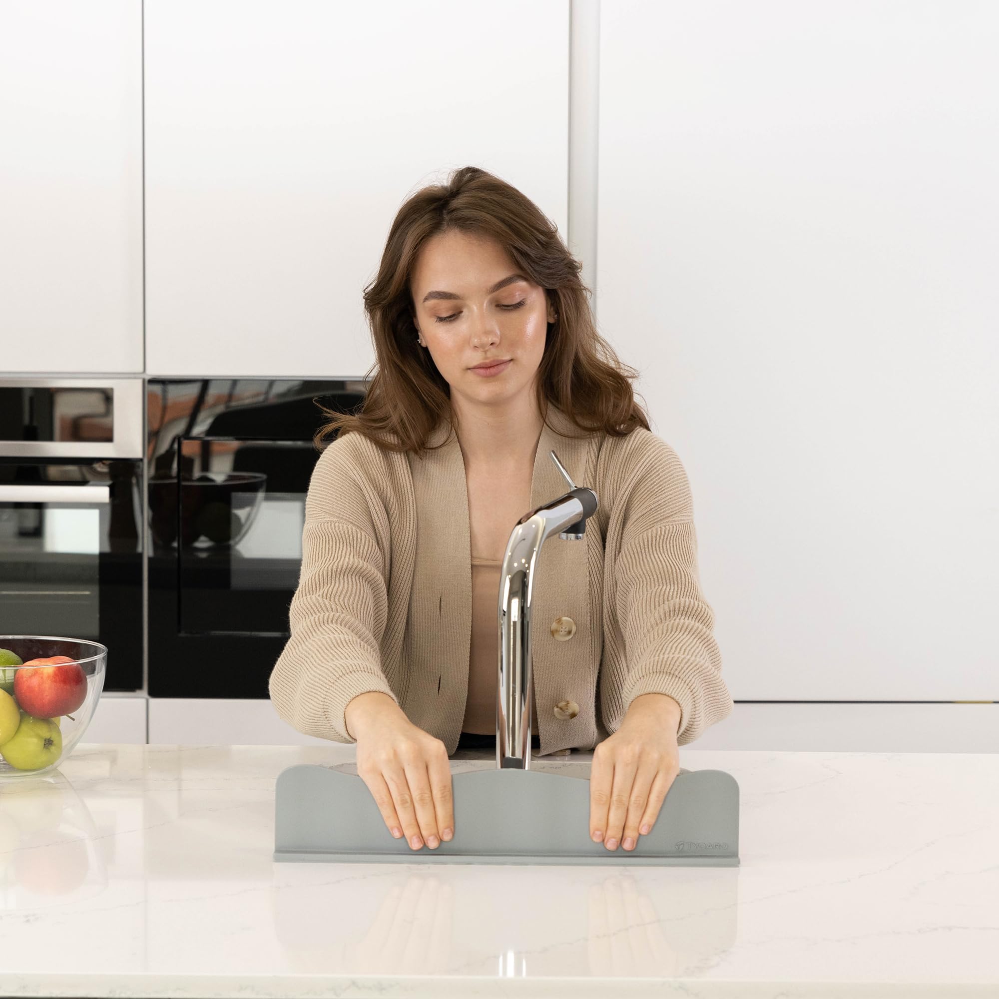 TYOARO silicone sink splash guard easy to rinse and sanitize after use