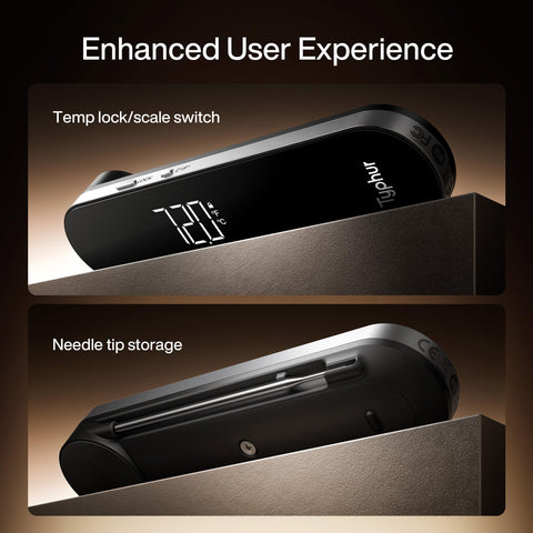 Typhur InstaProbe Core 180-degree rotatable display for easier viewing