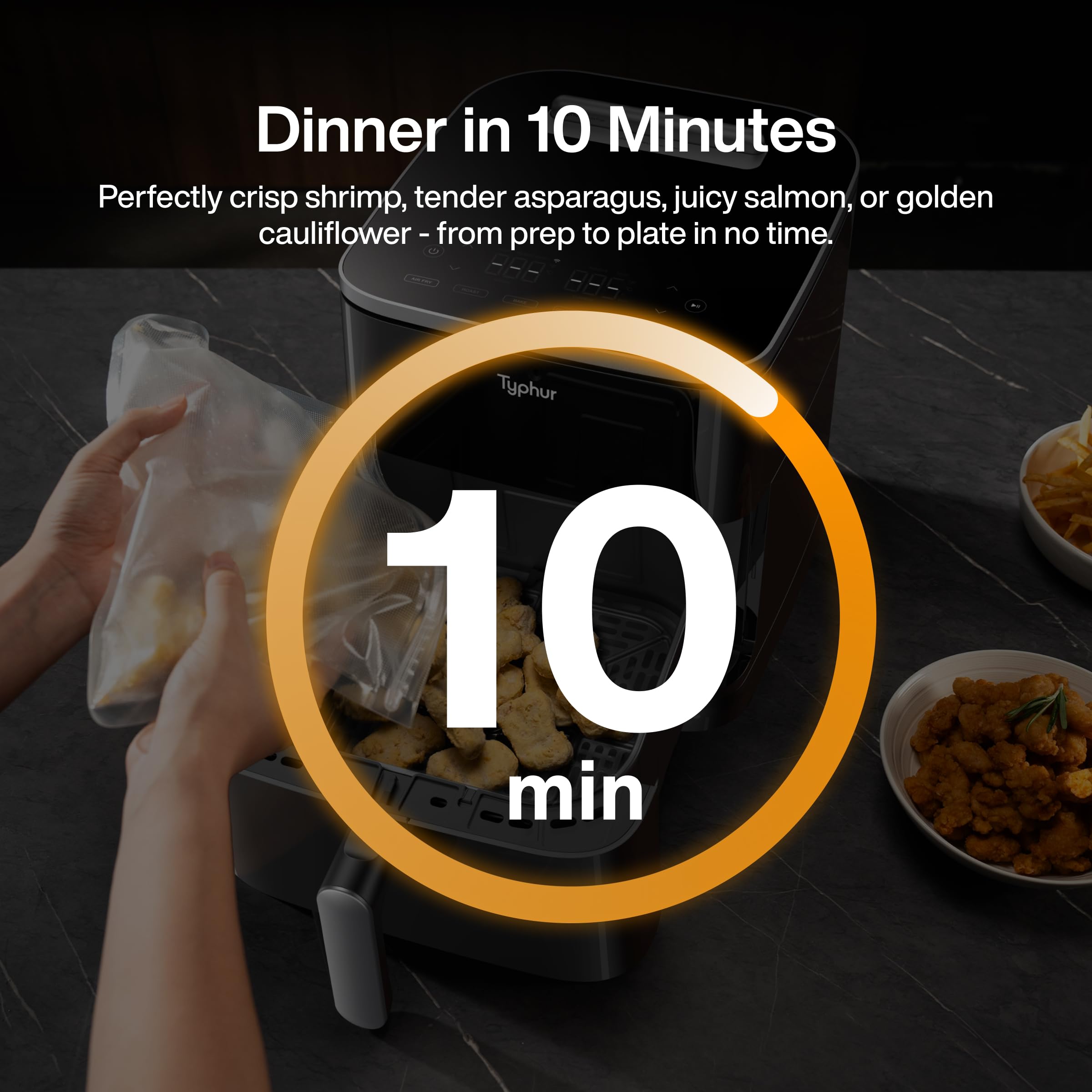 Typhur Sync Air Fryer uses five sensors for precise doneness.