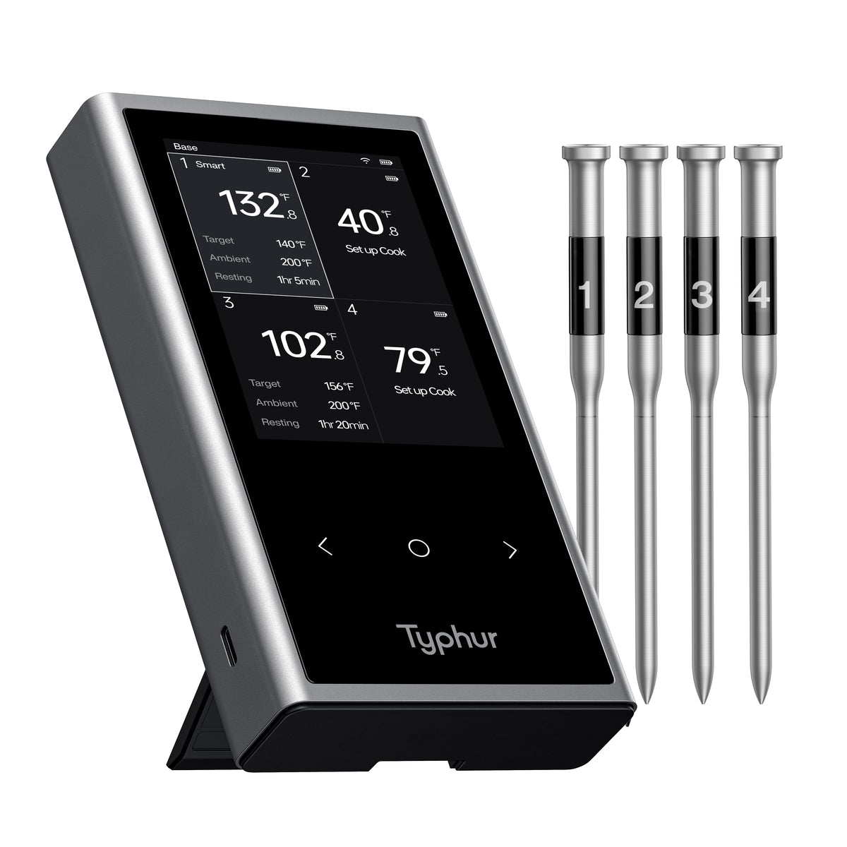 Typhur Sync box with wireless thermometer ready for precise cooking setup.