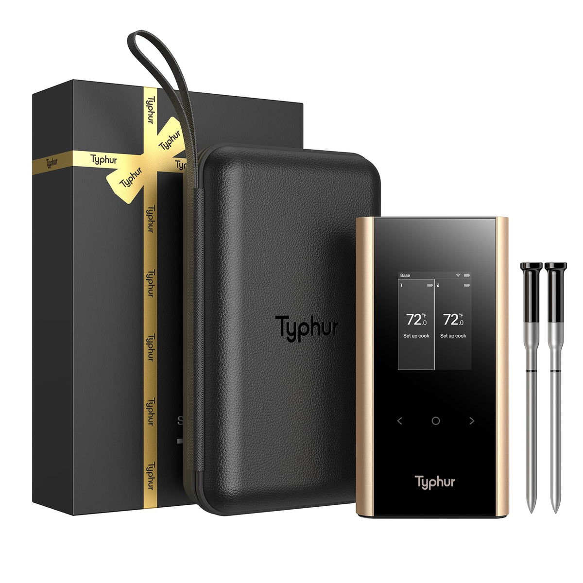 Typhur Sync Gold Dual Gift Set packaging showcases festive gift appeal for cooks.