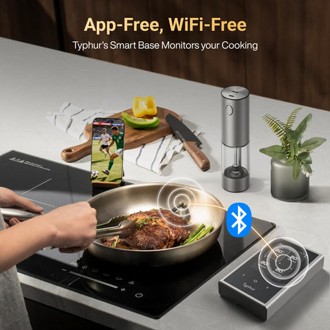 IPX8 waterproof probe being cleaned after cooking.