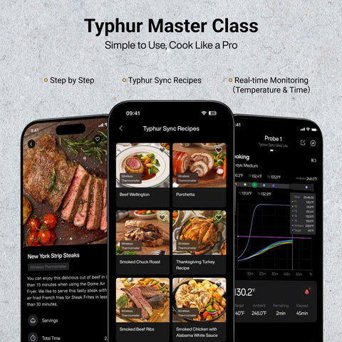 Typhur Sync One Gen 2 ambient probe provides ambient temp feedback during grilling