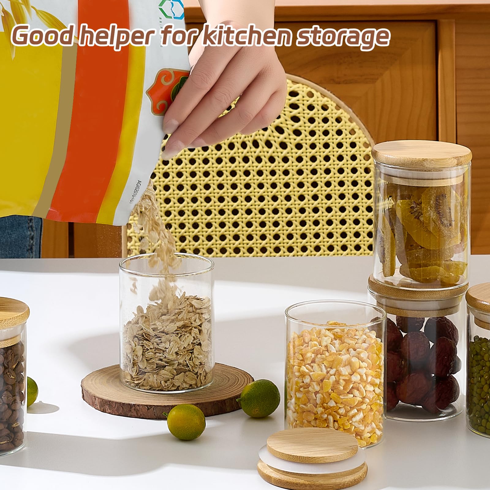 TYQG multiuse jars suit gifts, crafts, and kitchen staples.