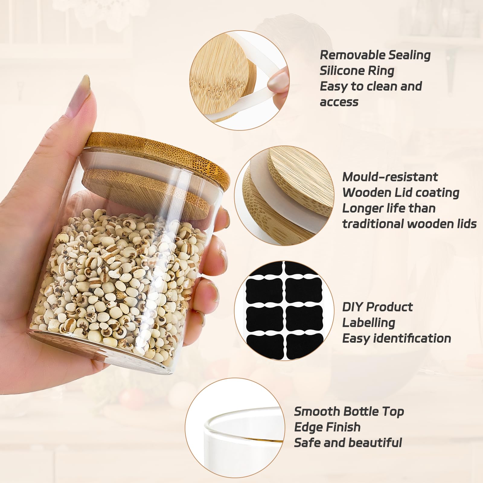 TYQG reusable labels and chalk marker simplify quick ingredient updates.