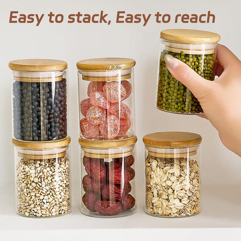 TYQG stackable design saves cabinet space for spices and snacks.