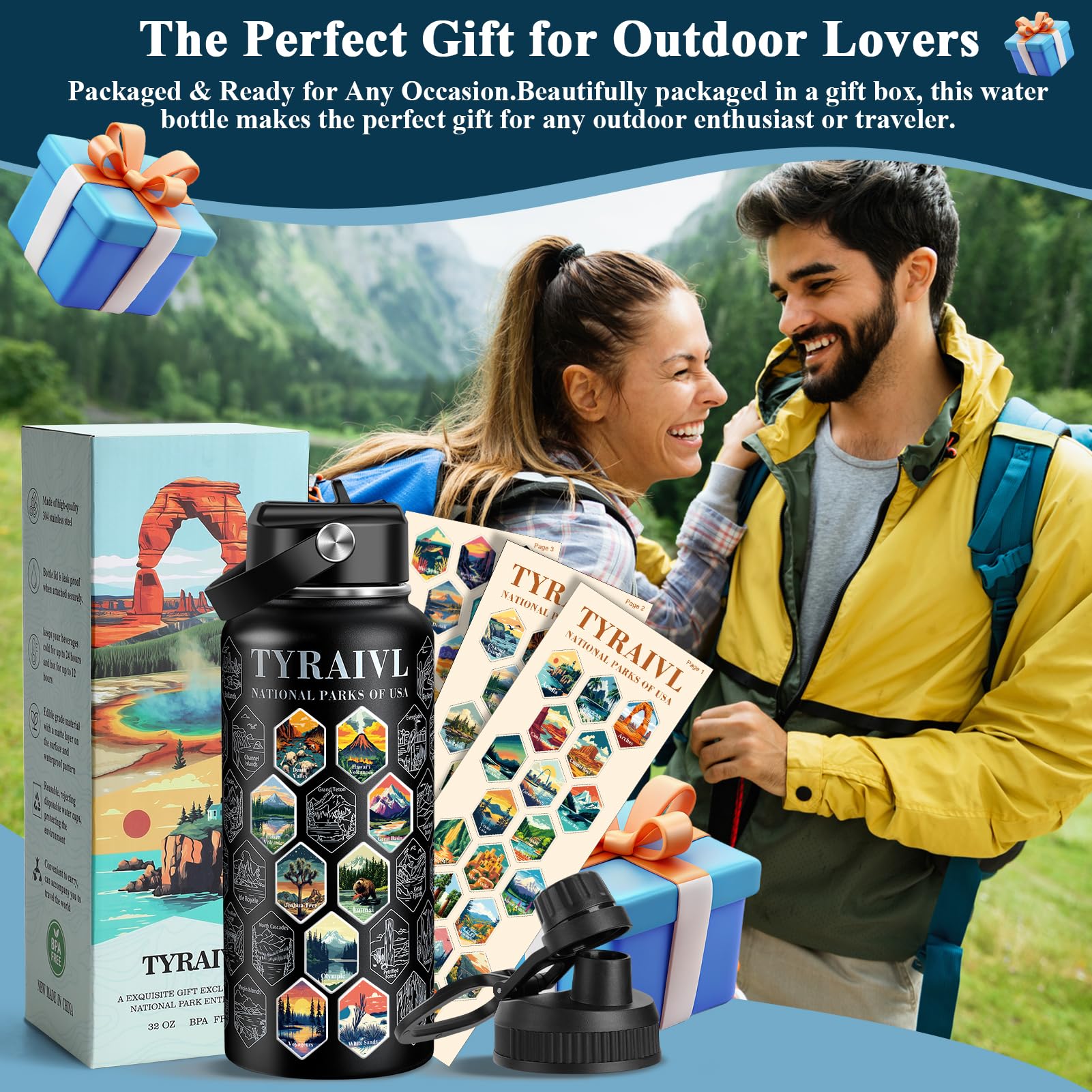 Tyraivl National Parks bottle ideal for camping and hiking trips.
