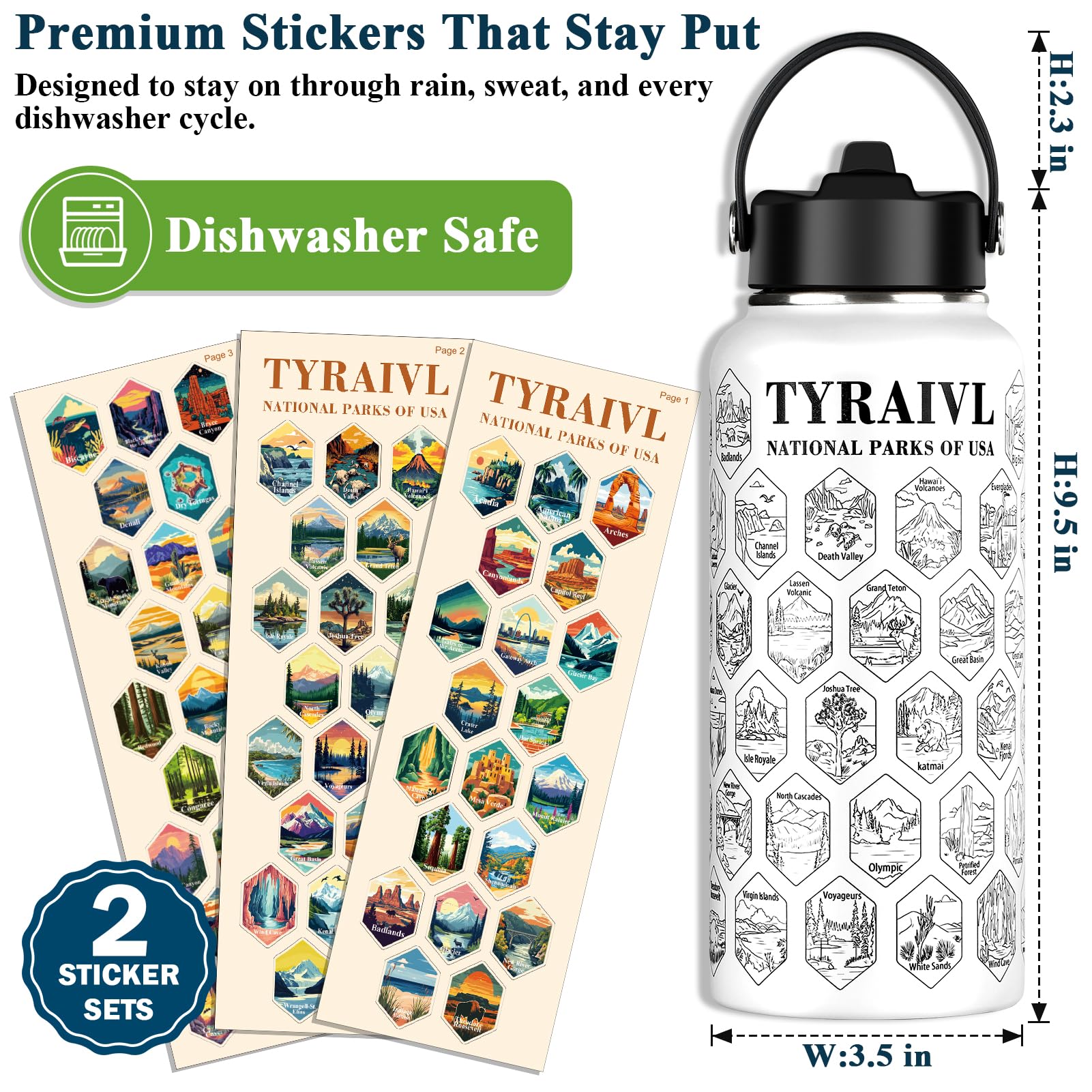Tyraivl sticker pack shown in box for easy gifting
