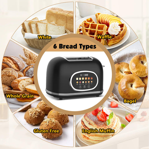 Tyyaefy 1-5-inch wide slots fit thick bread for even toasting.