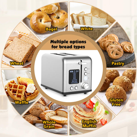 Tyyaefy defrost reheat function with LED countdown helps avoid cold centers and overtoasting.