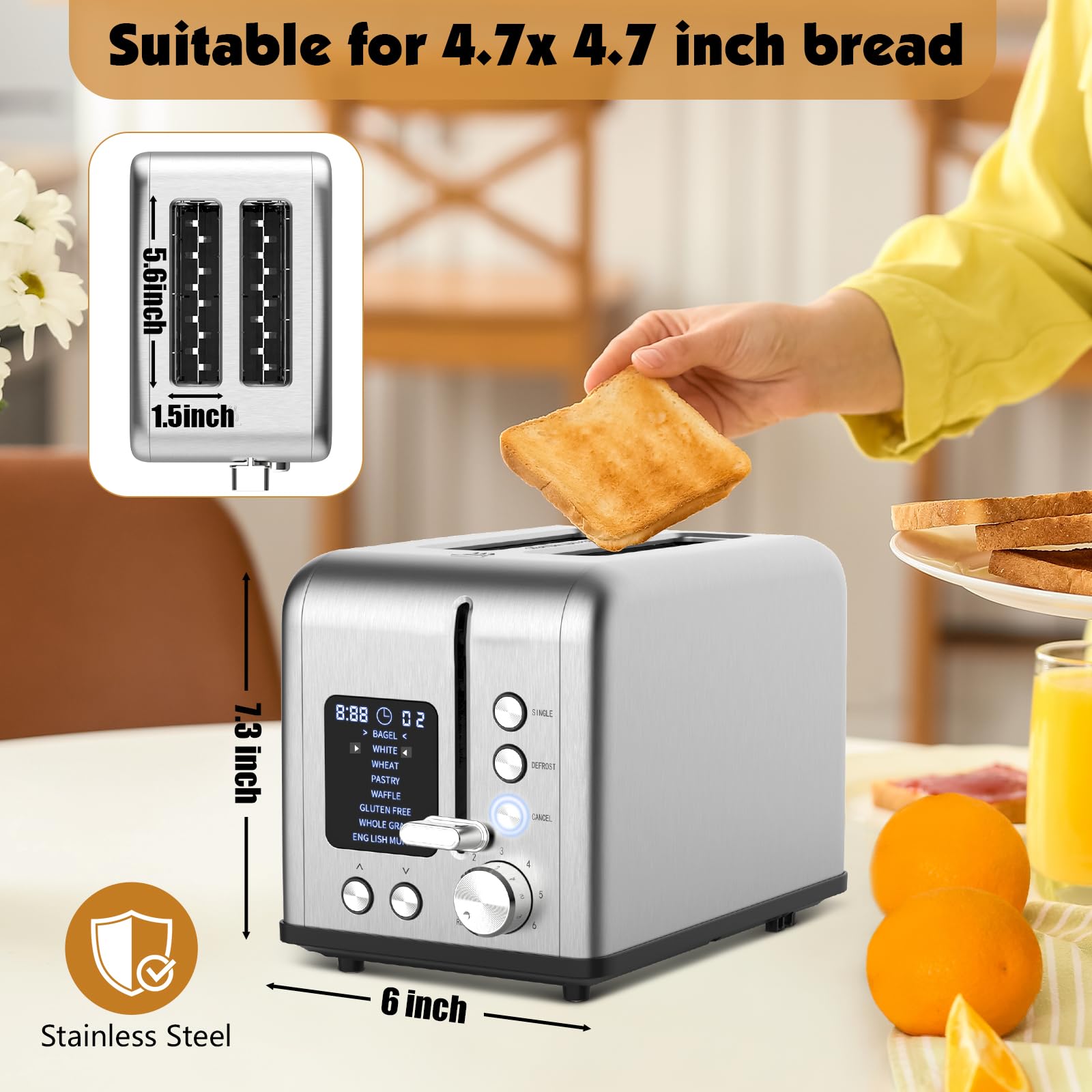 Tyyaefy stainless steel housing is durable and easy to clean after busy mornings.