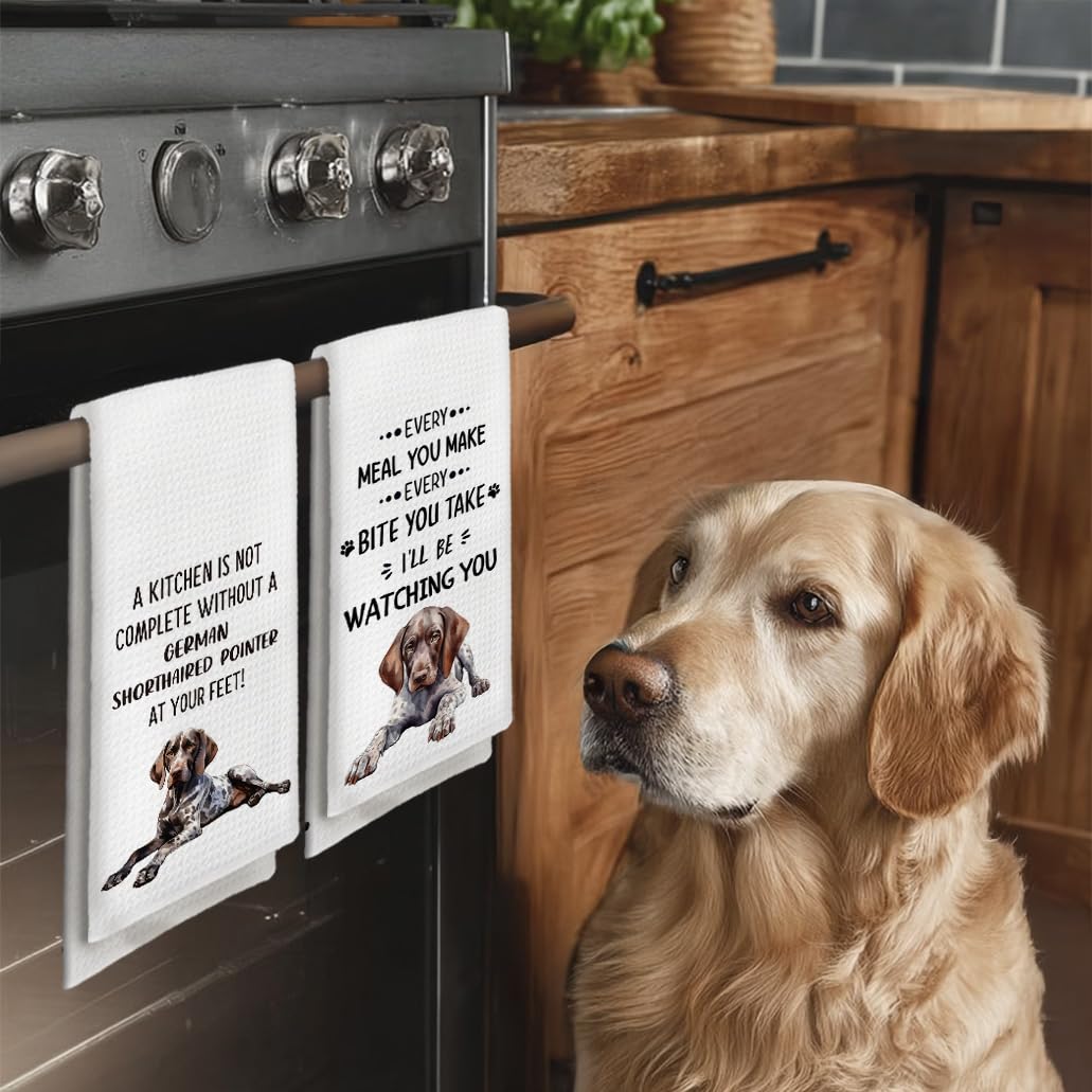 Tzhim GSP dog pattern dish towels 2pk ideal for wiping surfaces without scratches