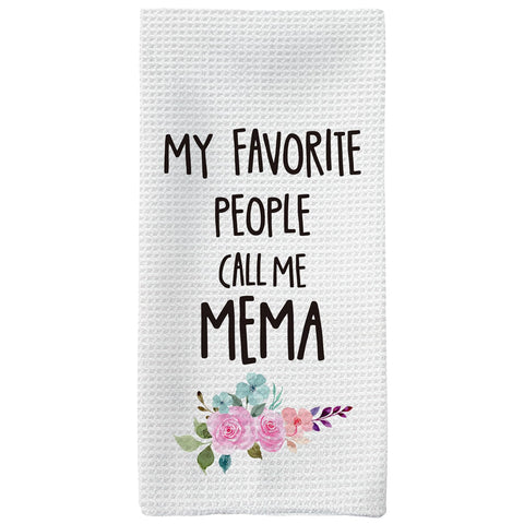 Tzhim Mema kitchen towel with abstract pattern for everyday cleaning.