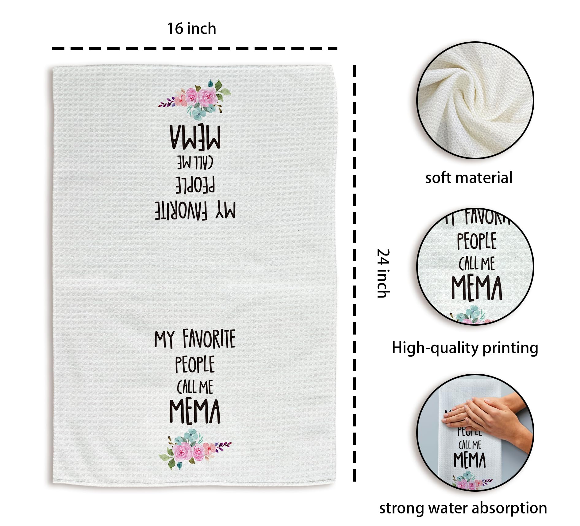 Tzhim Mema gift-ready towel set for grandma, friends, and family.